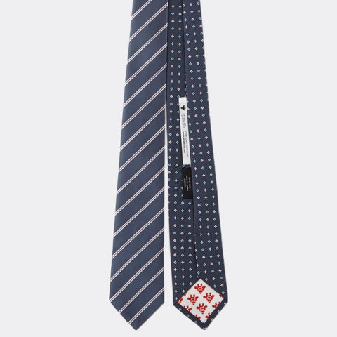 百花両剣｜リバーシブルレジメンタルフローレットタイGRAY – giraffe