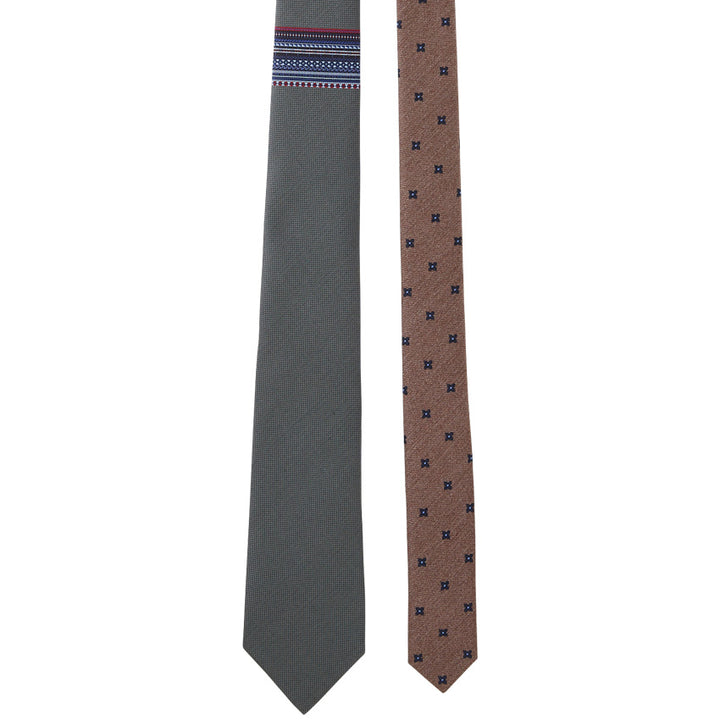 いえしえの壁画のような｜カラーチップノルディックベルトタイ DK.GRAY