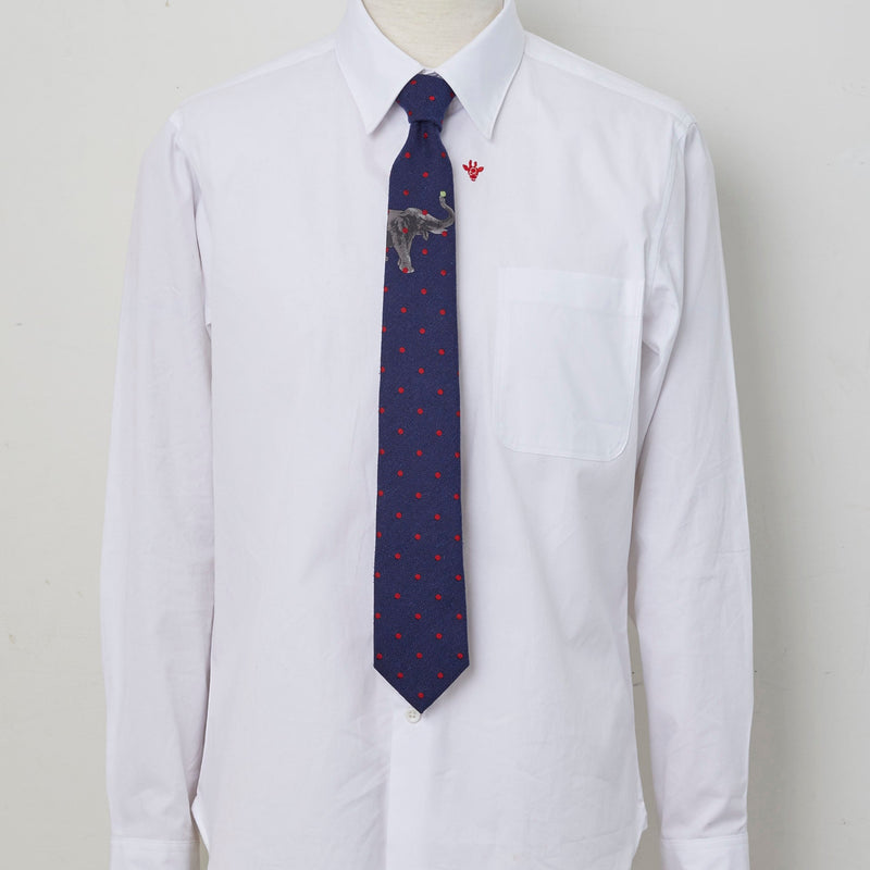 胸中の象徴｜エレファントドットタイ NAVY