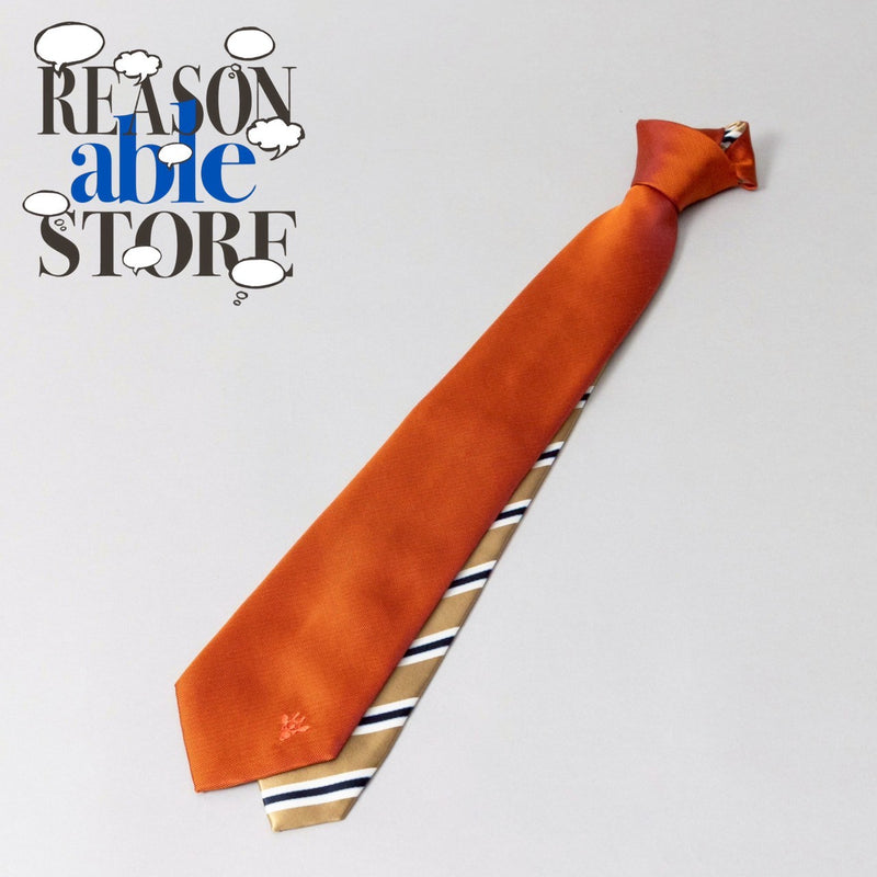 【ワケアリ】ワントーンチップレジメンタルタイ ORANGE