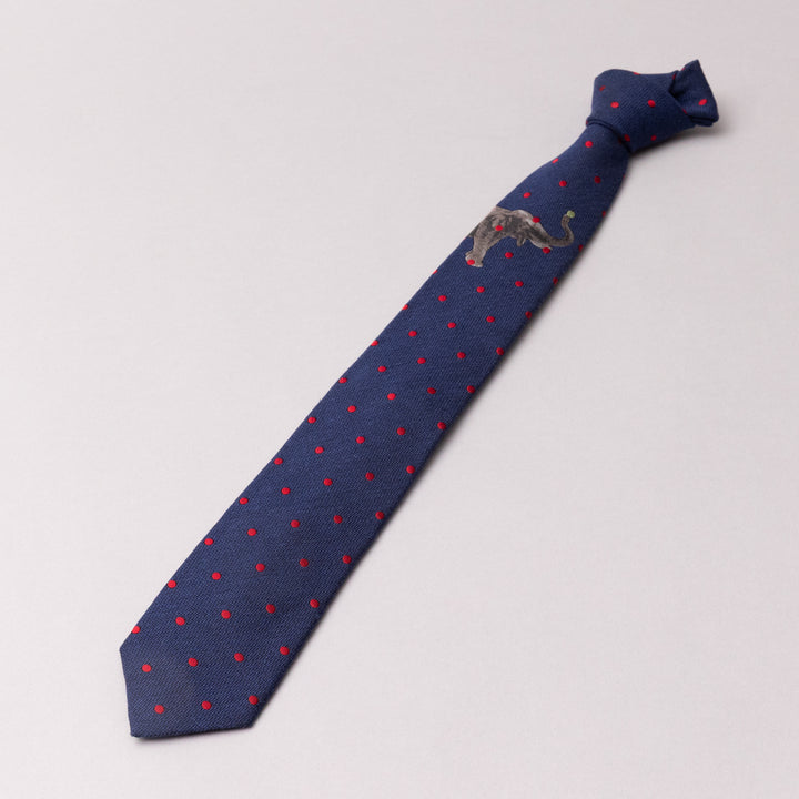 胸中の象徴｜エレファントドットタイ NAVY – giraffe ONLINE SHOP