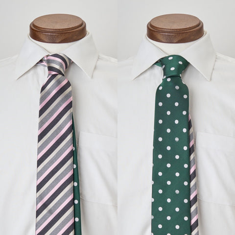 たまには小さく微笑んで。｜リバーシブルレジメンスマイルドットタイ