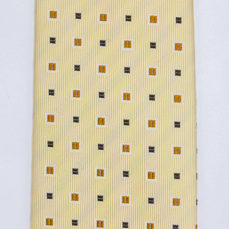 リバーシブル小紋ピンストライプタイ CREAM×BEIGE