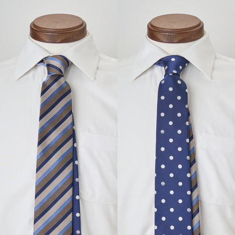 笑顔が素敵ですね。｜リバーシブルレジメンスマイルドットタイBEIGE