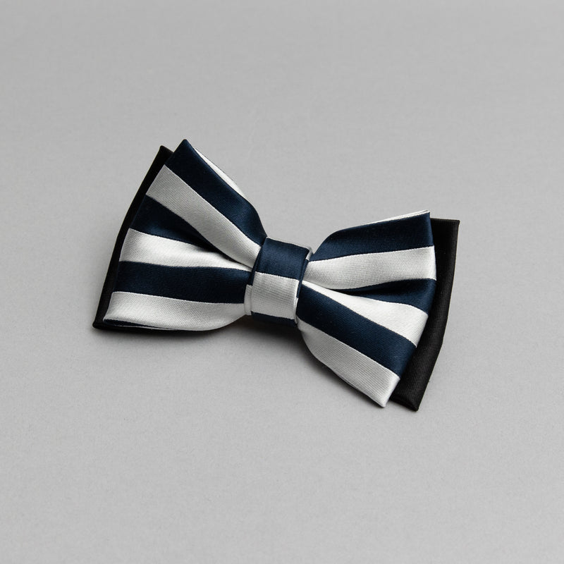 Be smart｜クリップボウタイ（カラーチップ） ボーダー NAVY