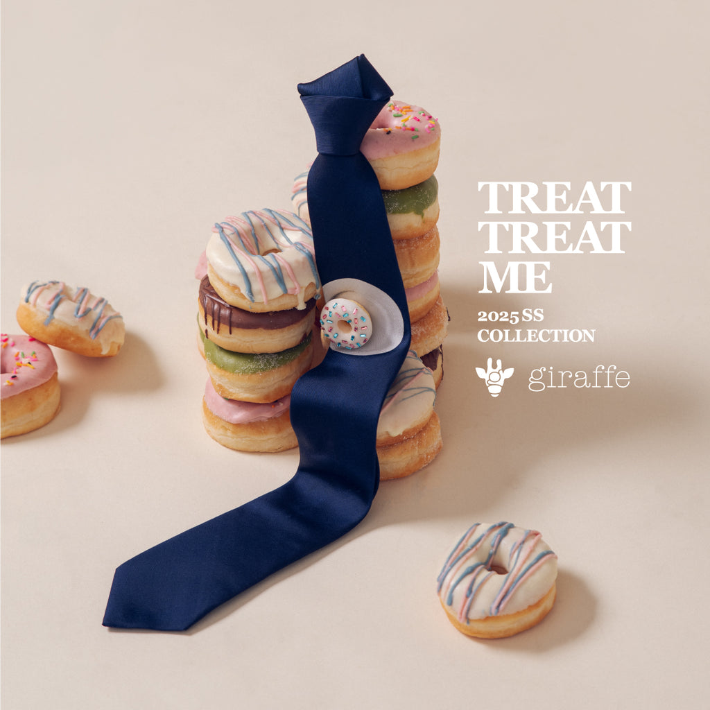 貴重【giraffe】★アイスクリーム★ TREATMEタイ★ネクタイ★ジラフ こぼれ落ちるスイート｜TREATMEタイ（アイスクリーム）NAVY